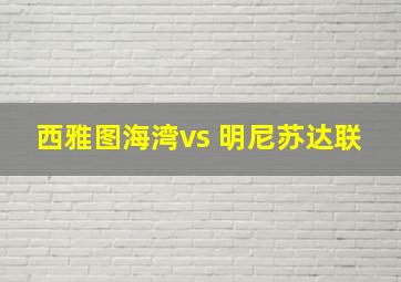 西雅图海湾vs 明尼苏达联